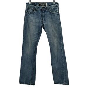 Levi's 514 Men Blue Straight Slim Jeans W32 L32 Red Tab 5 Pocket Zip 100% Cotton